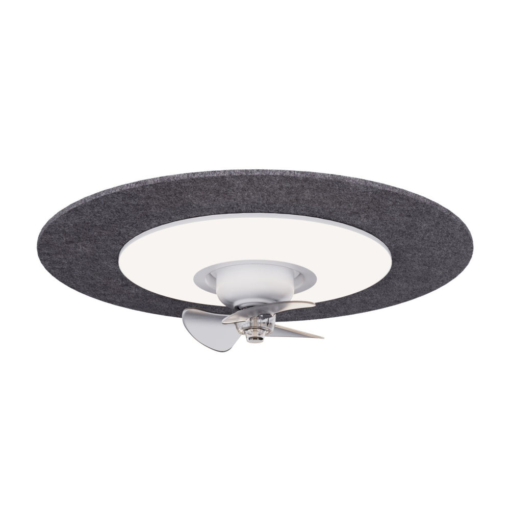 Ventilador de techo con luz Sulion Fono 80cm LED blanco con pantalla gris motor DC CCT - 1