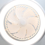 GSC Bhoor Ventilador plafón rotativo con luz CCT regulable y mando Ø50 7 aspas DC Blanco 300005080
