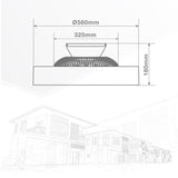 GSC Bhoor Ventilador plafón rotativo con luz CCT regulable y mando Ø50 7 aspas DC Blanco 300005080