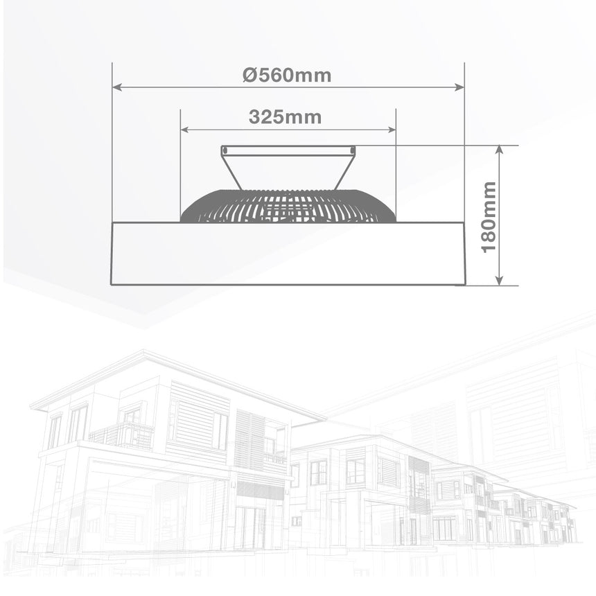 GSC Bhoor Ventilador plafón rotativo con luz CCT regulable y mando Ø50 7 aspas DC Blanco 300005080