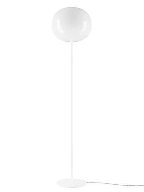 Lodes Lámpara de pie Volum Long blanco brillante lacado 186cm Ø42cm 18774-1200