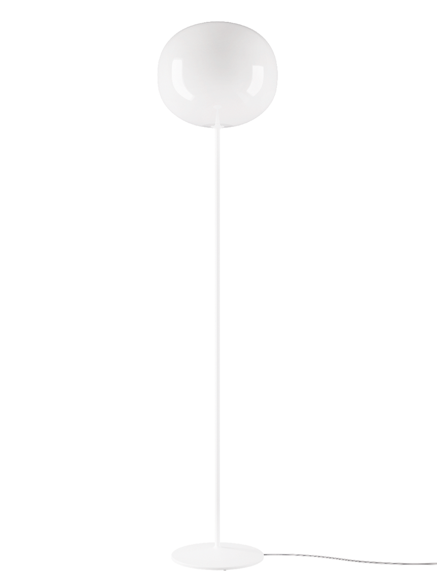 Lodes Lámpara de pie Volum Long blanco brillante lacado 186cm Ø42cm 18774-1200