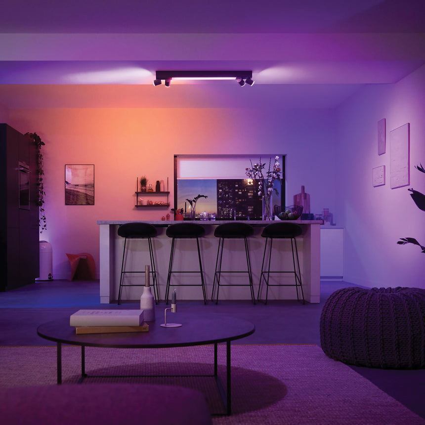 Philips Hue White and Color Ambiance Foco Centris negro RGBW 40W 4400lm 8720169318557