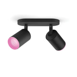 Philips Hue White and Color Ambiance Foco 2 luces Fugato negro RGBW 4,2W 800lm 8720169319271 - vista alternativa