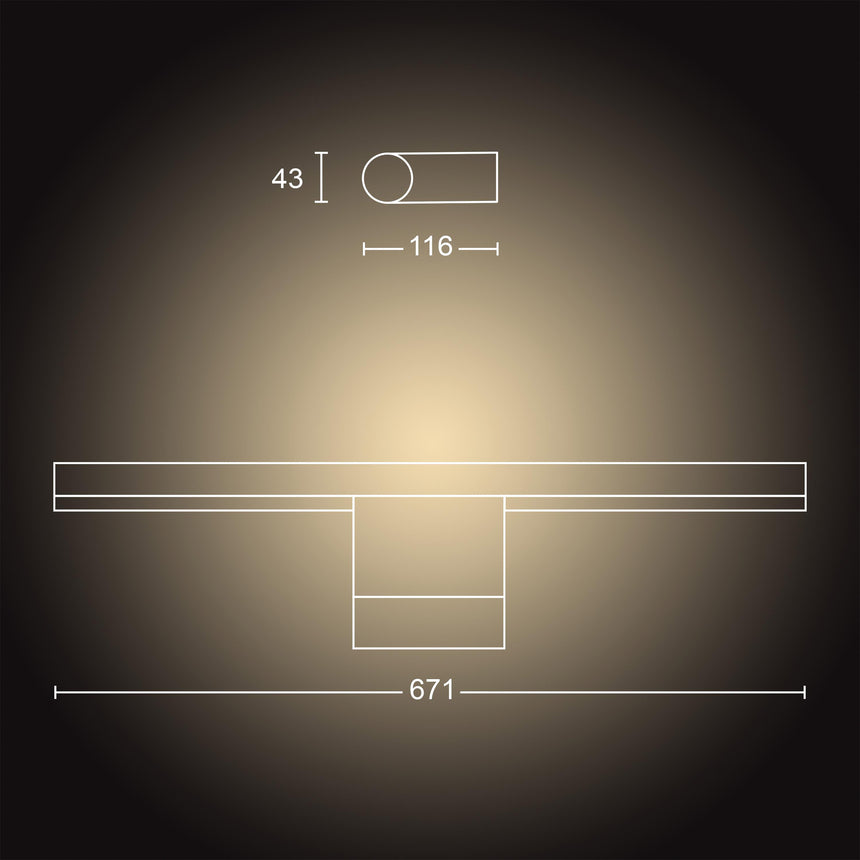 Philips Hue Aplique de pared Adore blanco White Ambiance 15W IP44 871951434093000 1620lm