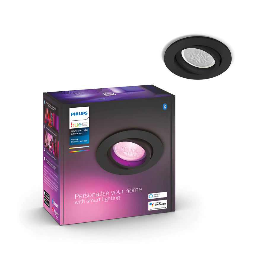 Philips Hue White and Color Ambiance Empotrable centura negro RGBW 4,2W 400lm 8720169318915