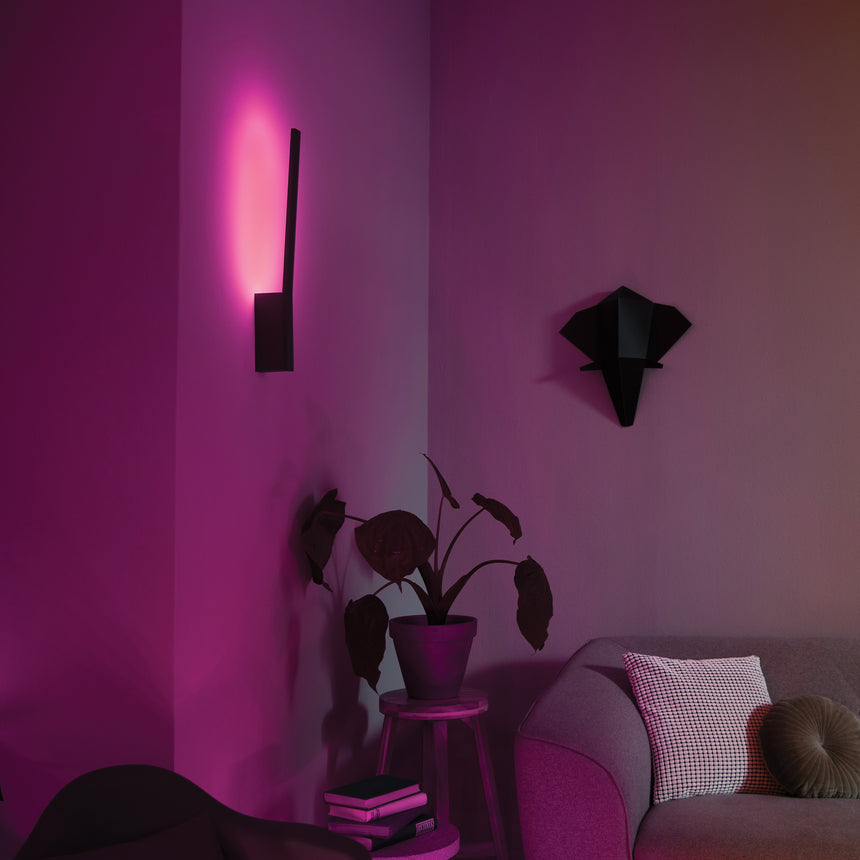 Philips Hue White and Color Ambiance Aplique de pared liane negro RGBW 12W 850lm 34342900