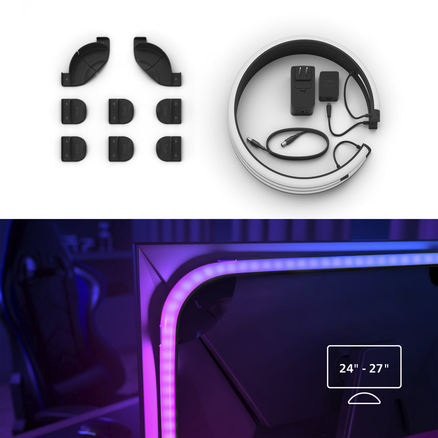 Philips Hue White and Color Ambiance Tira LED Play Gradient transparente RGBW 24W