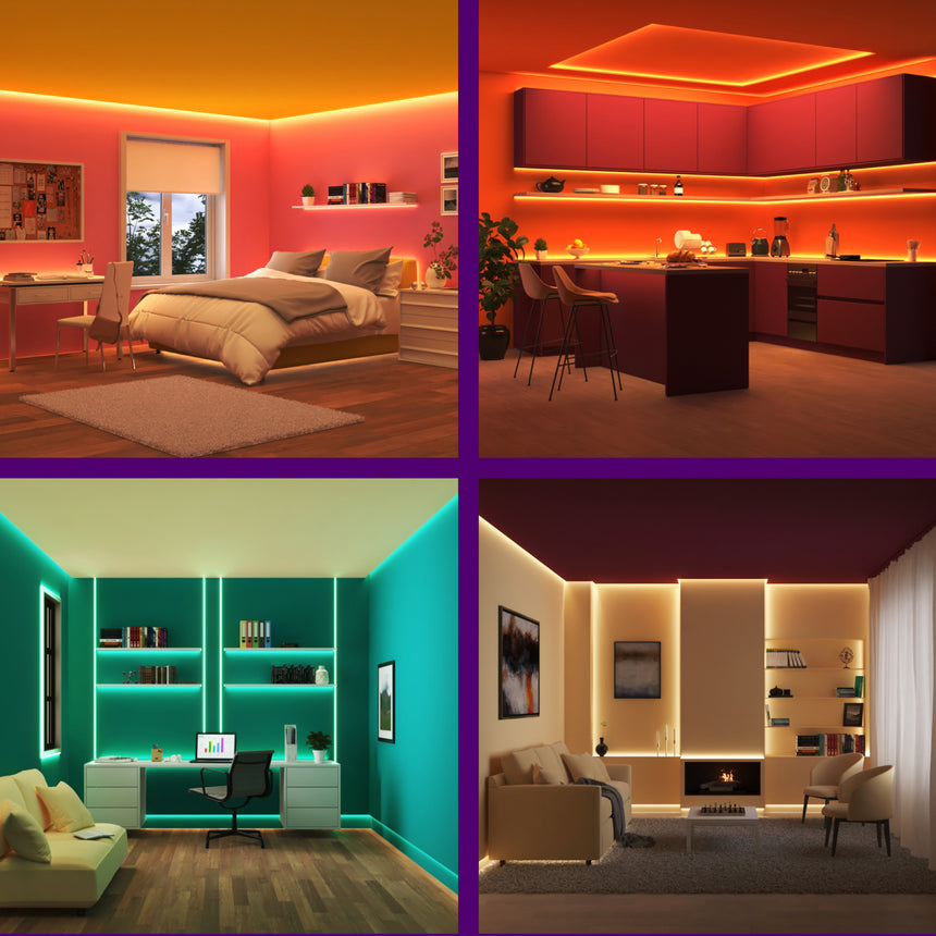 WiZ White and Color Ambiance Tira LED RGBW 12W 8720169077669 - imagen 3 | Philips