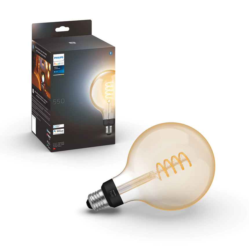 Philips Hue Bombilla globo filament White Ambiance E27 7W 871951430154200 550lm