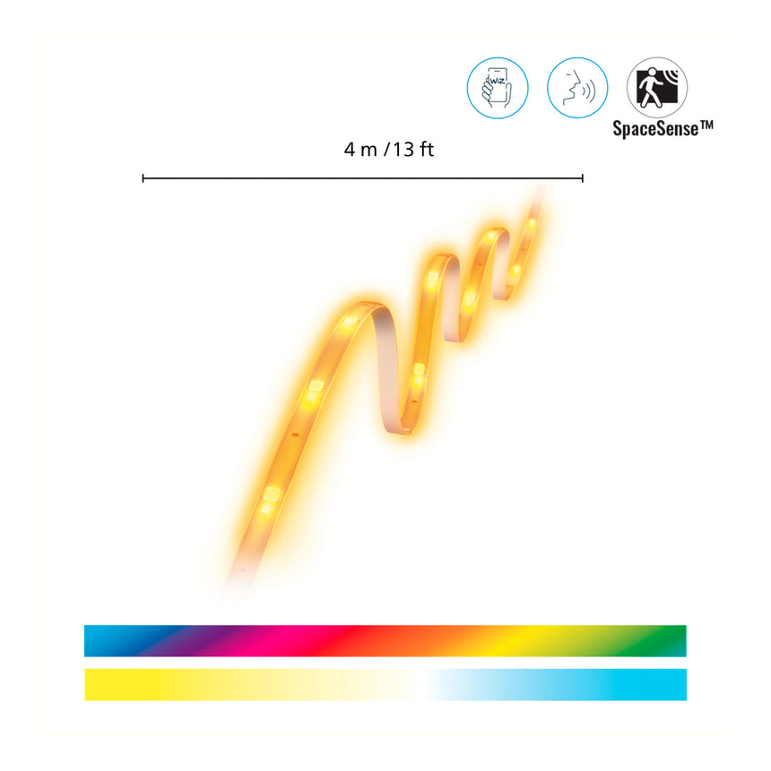 WiZ White and Color Ambiance Tira LED RGBW 13W 840lm 07121600 - vista alternativa | Philips