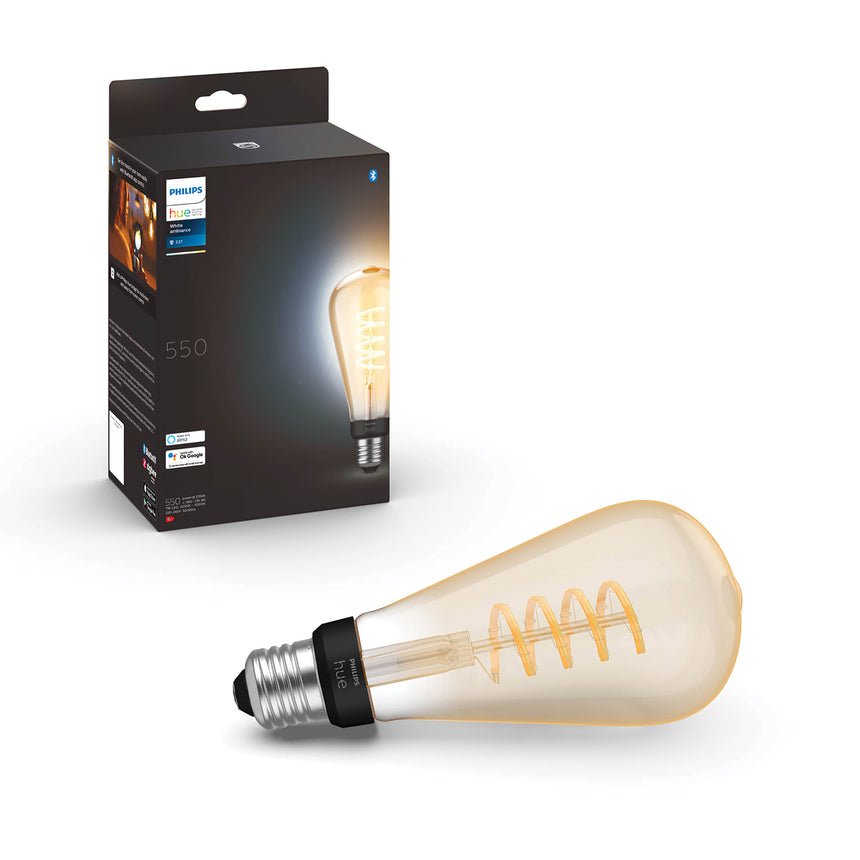 Philips Hue Bombilla filament White Ambiance E27 7W 871951430146700 550lm