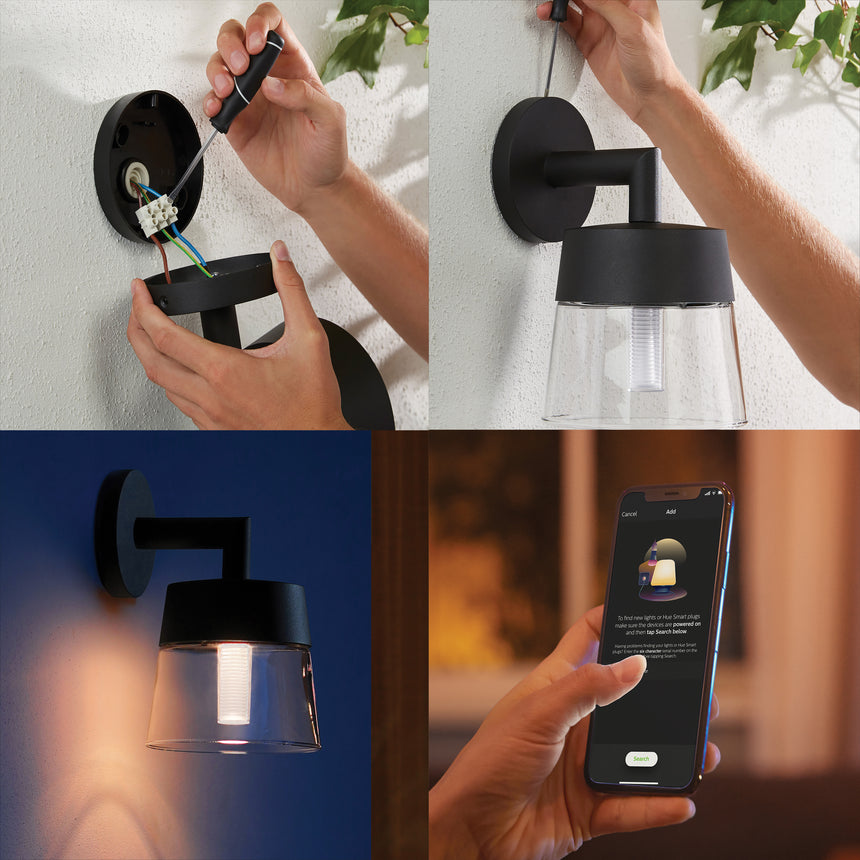 Philips Hue White and Color Ambiance Aplique de pared attract negro RGBW 8W IP44 1746130P7 - imagen 5