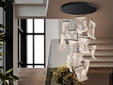 Lámpara de techo colgante Schuller Velos grande 13 luces negro y micro regulable XXL609654D