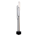 Lámpara de pie de salón Schuller Colette grande LED 3 luces oro rosa y negro 3000K XXL ambiente