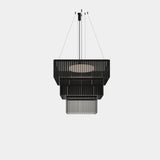 Lámpara de techo colgante LedsC4 Scarlett Square Pendant Chandelier x + x SQPC-CBA-LCLCLD-OSV