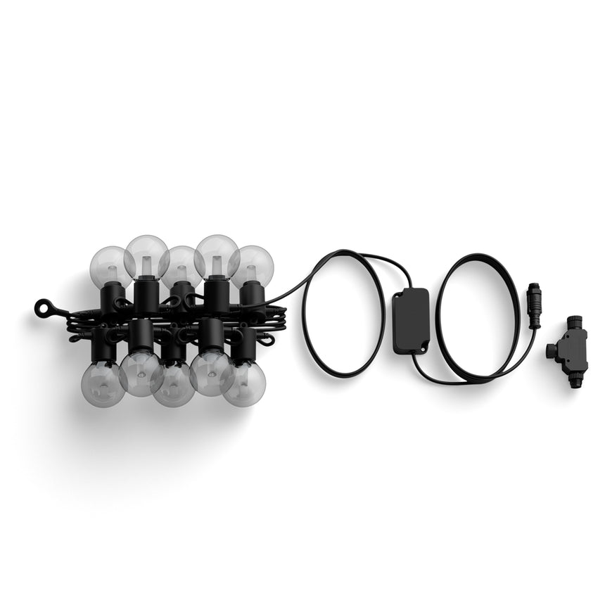 Philips Hue White and Color Ambiance RGBW Guirnalda 10 luces festavia negro RGBW 8,6W IP65 8721103063717 - imagen 10