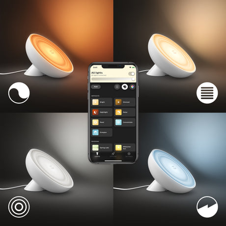 Philips Hue White and Color Ambiance Lámpara de mesa Bloom blanco RGBW 7W 500lm 77098300 - imagen 5