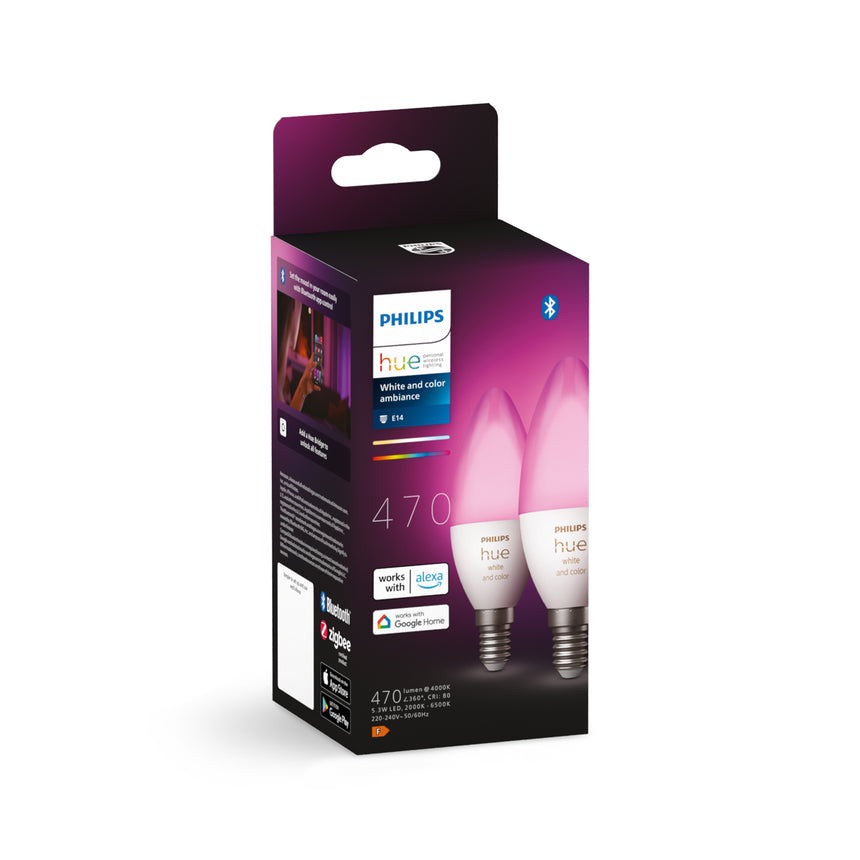 Philips Hue White and Color Ambiance Bombilla RGBW E14 5W 871951435671900 470lm - imagen 8
