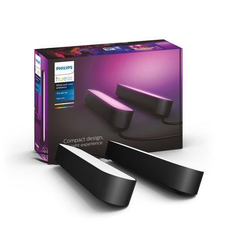 Philips Hue White and Color Ambiance Lámpara de mesa Play negro RGBW 7W 7820230P7 530lm