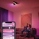 Philips Hue White and Color Ambiance Foco 3 luces Centris negro RGBW 25W 5060830P7 350lm - imagen 3
