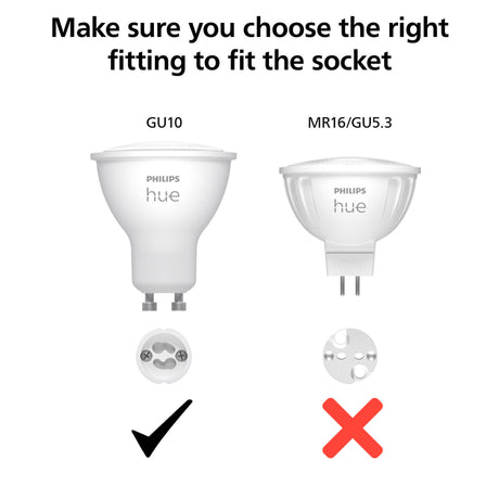 Philips Hue White Bombilla dicroica 2 luces White GU10 4,2W 400lm 8720169230231 - imagen 6