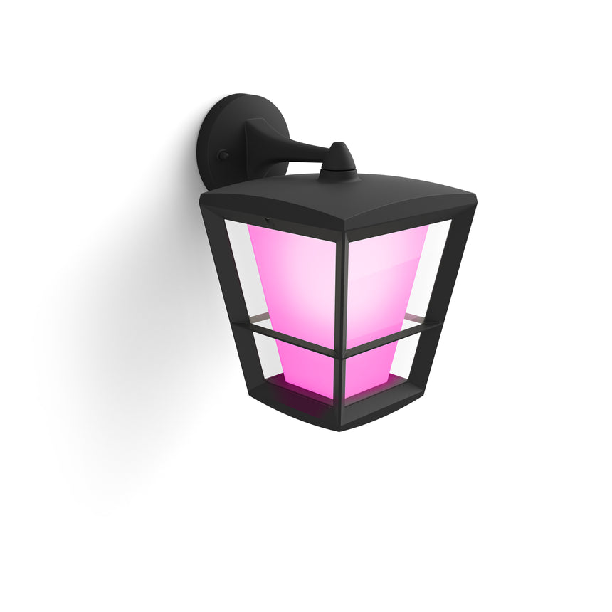 Philips Hue White and Color Ambiance Aplique de pared Econic negro RGBW 15W IP44 1744030P7 - vista alternativa