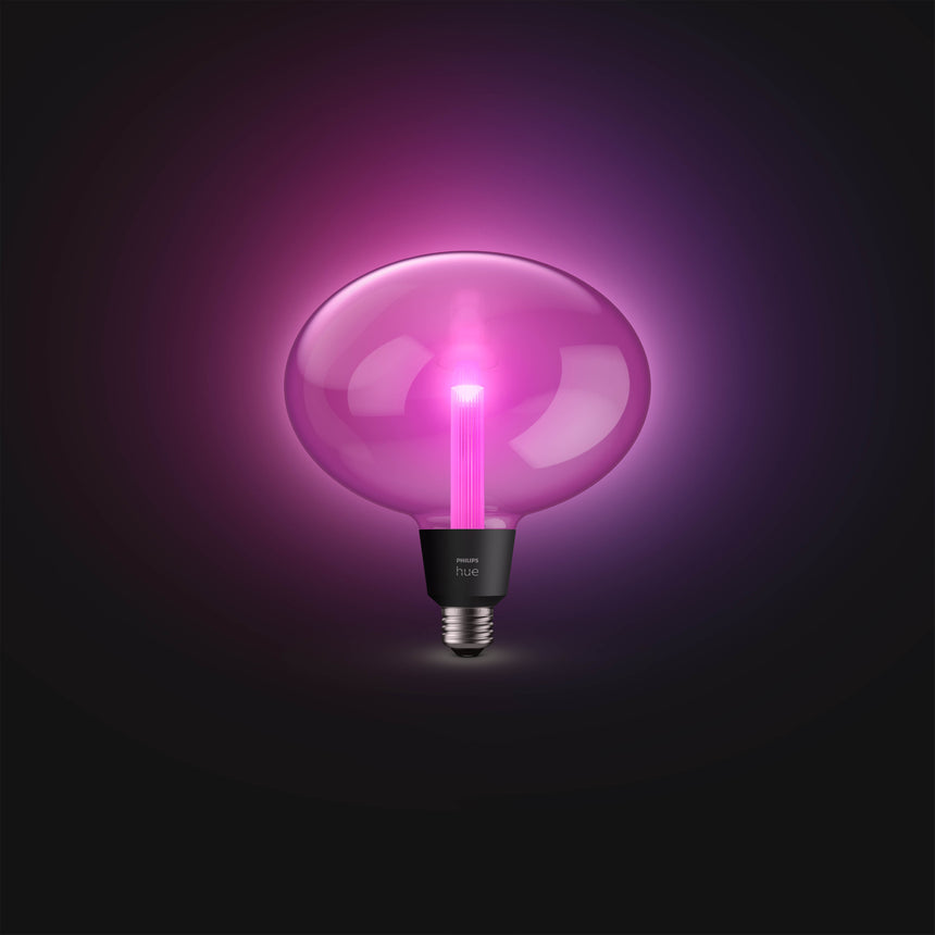 Philips Hue White and Color Ambiance Bombilla Lightguide ellipse transparente RGBW E27 6W 41927800