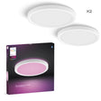 Philips Hue White and Color Ambiance Plafón 2 luces devote blanco RGBW 16,6W 8721103105158
