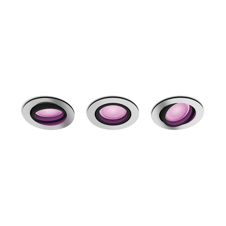 Philips Hue White and Color Ambiance Empotrable centura plata RGBW 4,2W (3 uds) 8720169318854 - vista alternativa