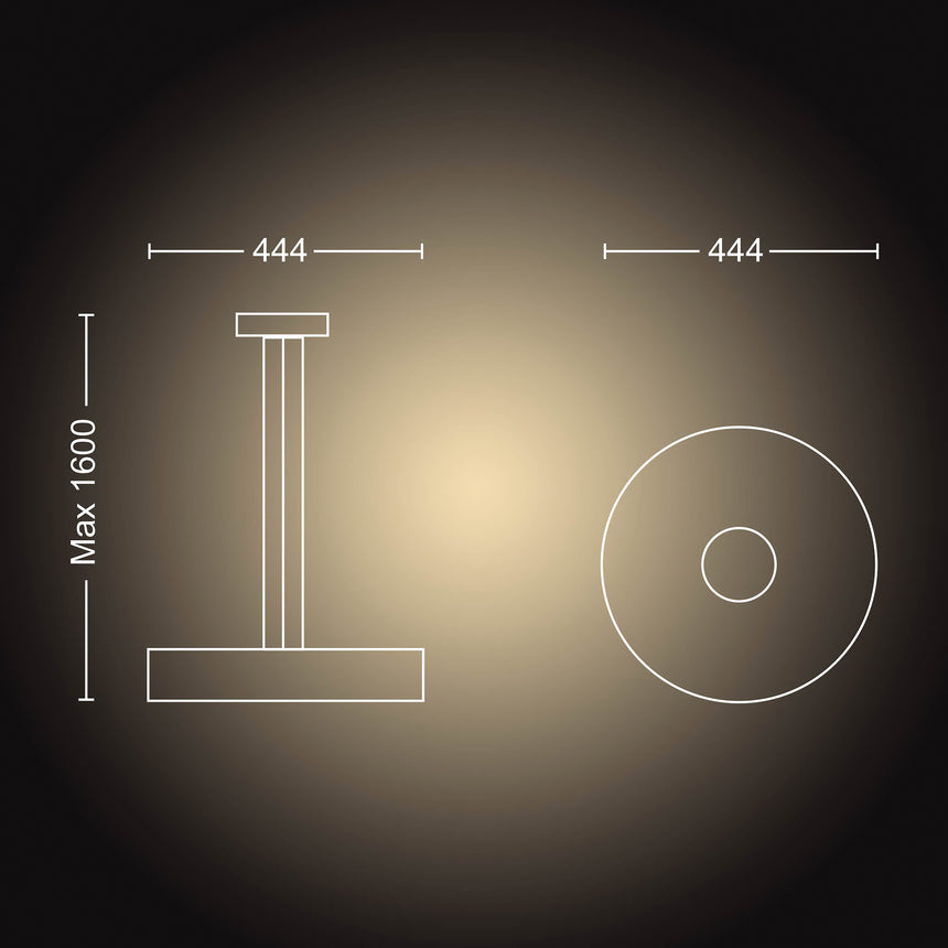 Philips Hue Lámpara colgante Fair negro White Ambiance 25W 871951434129600 2900lm - imagen 8