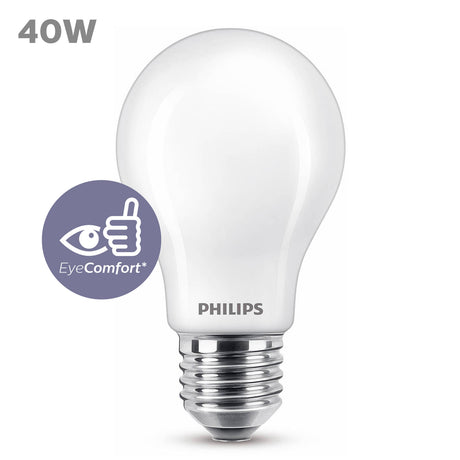 Bombilla de filamento Philips Classic mate A60 40W E27 4000K 470lm 762490 - vista alternativa