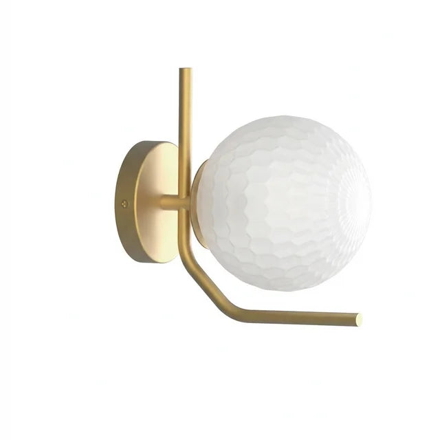 Aplique de pared ACB Maui oro viejo mate con tulipa Parma opal facetada