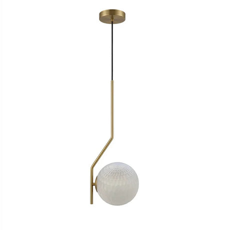 Lámpara colgante ACB Maui oro viejo mate con tulipa Parma opal facetada