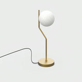 Lámpara de sobremesa ACB Maui oro viejo mate con tulipa Parma opal facetada