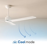 Ventilador de techo con luz Sulion Alma S LED madera blanco apto exterior CCT IP44 6W 2213903