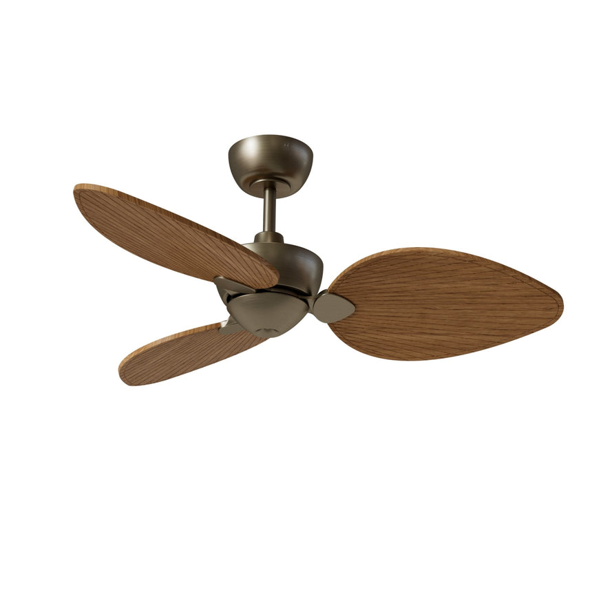 Ventilador de techo Sulion Alma latón, brillo, palas madera media 2248141