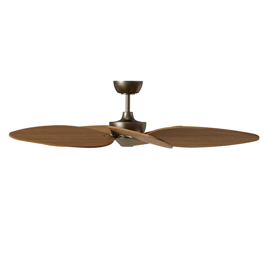 Ventilador de techo con luz Sulion Alma 132cm LED latón y madera media motor DC CCT — vista 4