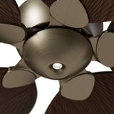 Ventilador de techo con luz Sulion Alma 132cm LED latón y madera oscura motor DC CCT — vista 3