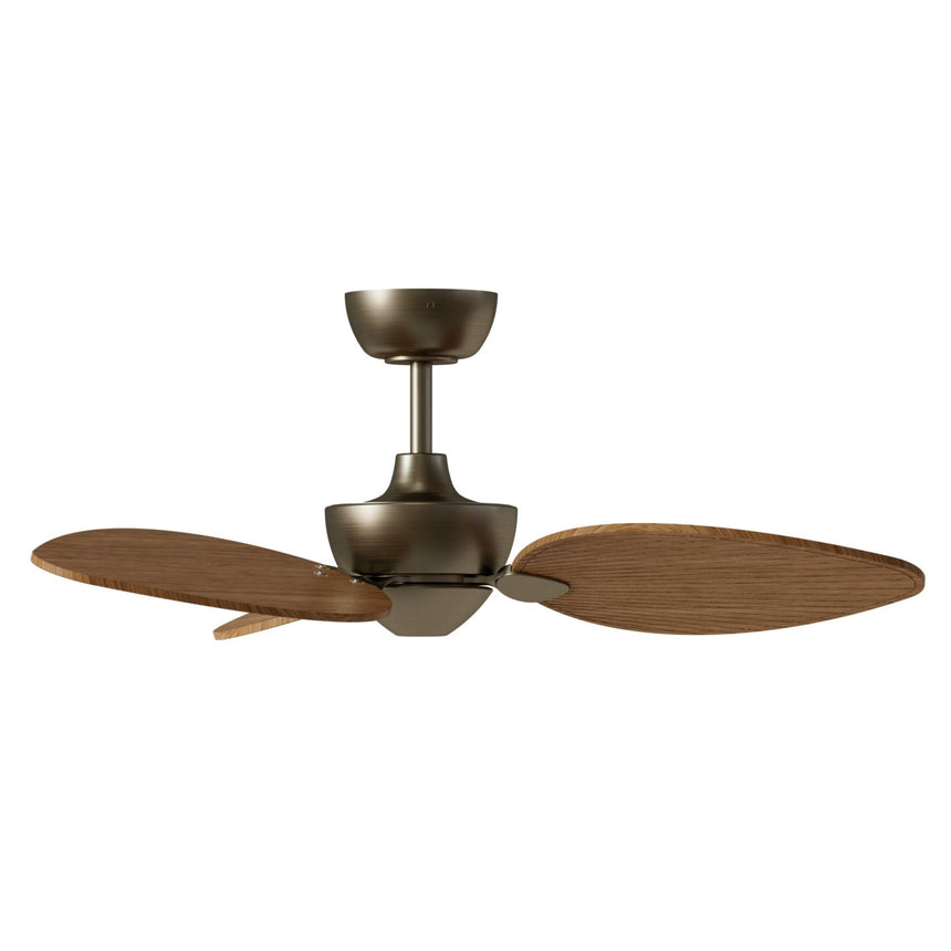 Ventilador de techo con luz Sulion Alma 100cm LED latón y madera media motor DC CCT — vista 4
