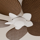 Ventilador de techo Sulion Alma 100cm blanco y madera oscura motor DC — vista 3