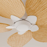 Ventilador de techo Sulion Alma 132cm blanco y madera clara motor DC — vista 3