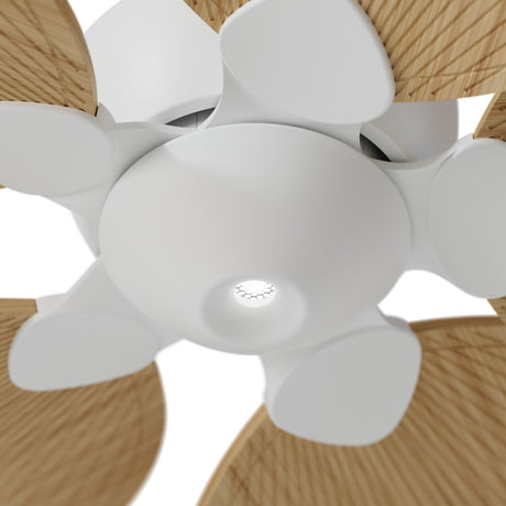Ventilador de techo Sulion Alma blanco, brillo, palas madera clara 2248158