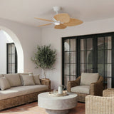 Ventilador de techo con luz Sulion Alma 132cm LED blanco y madera clara motor DC CCT — vista 2