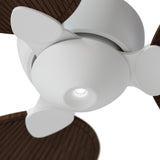 Ventilador de techo con luz Sulion Alma 100cm LED blanco y madera oscura motor DC CCT — vista 3