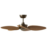 Ventilador de techo con luz Sulion Alma 100cm LED latón y madera media motor DC CCT — vista 4