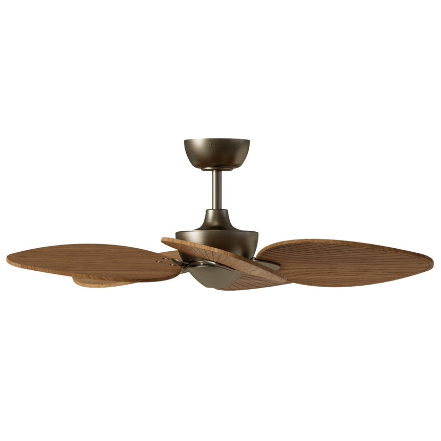 Ventilador de techo con luz Sulion Alma 100cm LED latón y madera media motor DC CCT — vista 4