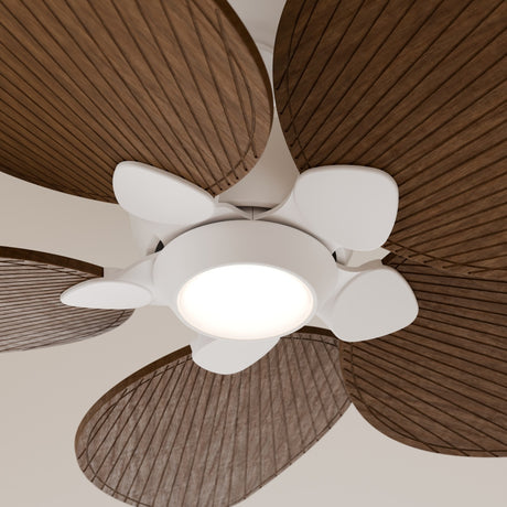 Ventilador de techo Sulion Alma blanco, brillo, palas madera oscura 2310053