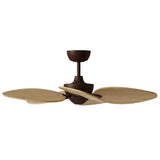 Ventilador de techo con luz Sulion Alma 100cm LED marrón óxido y madera clara motor DC — vista 4