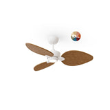 Ventilador de techo con luz Sulion Alma LED madera blanco apto exterior CCT IP44 2308913